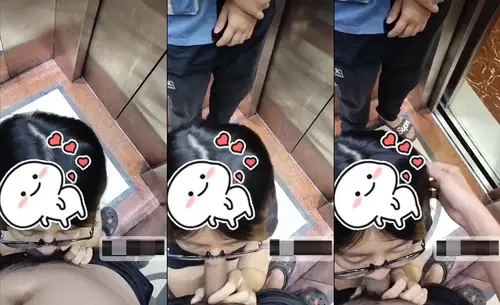 Phim  Sex Bé sugar baby hồn nhiên bú cu trong thang máy thì bất ngờ có người lạ vào em mặc kệ