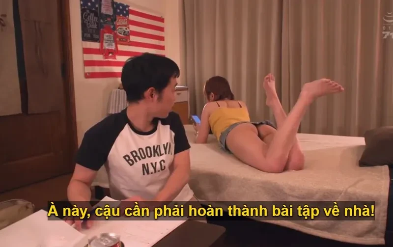 Phim  Sex ở nhà làm bài tập cũng không yên với nhỏ bạn thân chuyên “chăn chuối”