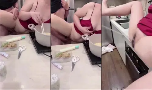 Phim  Sex Vừa nấu ăn vừa chịch sướng quá đái ướt hết nhà
