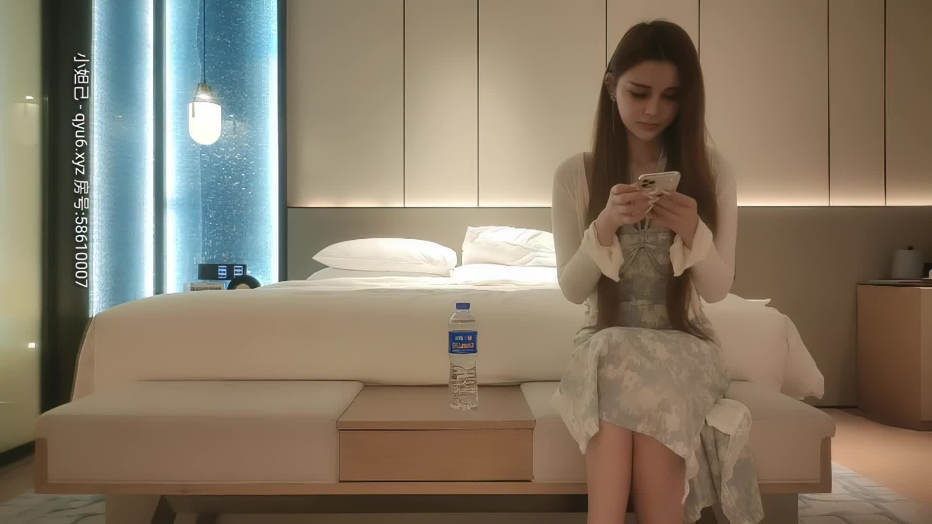 【文軒探花】高價網約超高顏值長髮美女，清純臉龐下一對大奶，後入快速猛操非常誘人
