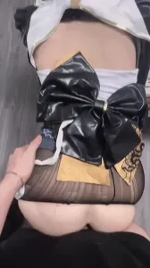 黑絲布蘭兒cos，母狗被後入到高潮