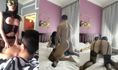 迷人御姐身著火紅情趣內衣，盡顯誘人曲線，那纖細腰肢與黃金比例