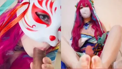 cos娘先口交完後在足交