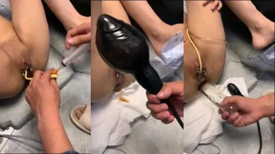 玩的夠變態的屁眼都快撐炸了，導尿管加擴肛強制高潮